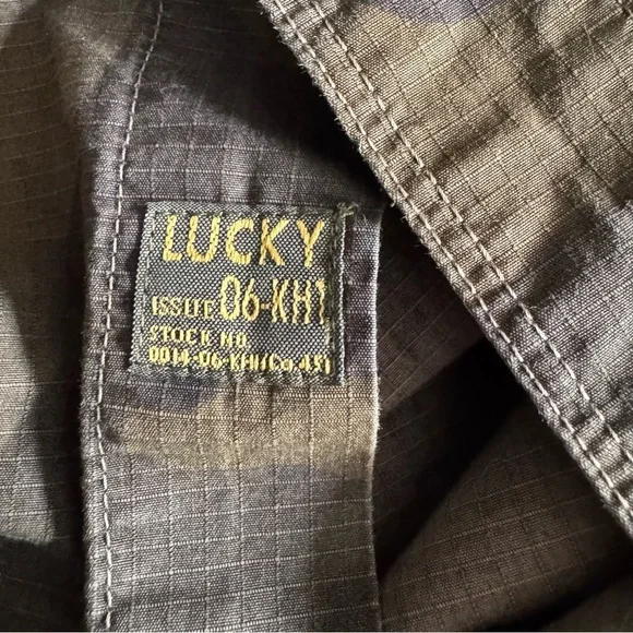 Lucky Brand Cotton Rip Stop Camo Button Down Shirt - Picture 5 of 6